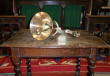 Two of the bells in Marston St Nicholas's chancel · Photo by Andy Dunn